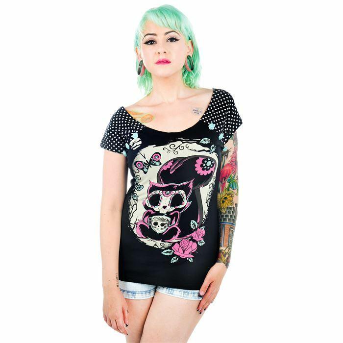 Bolivar Day Of The Dead Squirrely Top-Womens Tops-Scarlett Dawn