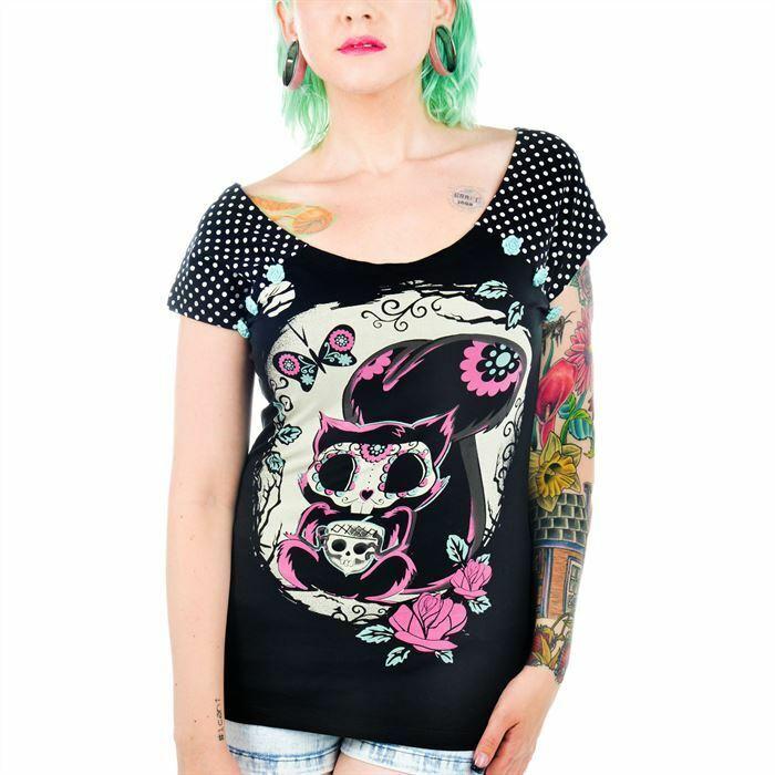 Bolivar Day Of The Dead Squirrely Top-Womens Tops-Scarlett Dawn