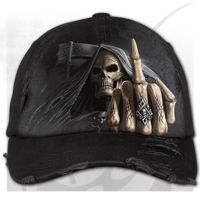 Bone Finger Baseball Cap-Mens Beanies, Hats & Snapback Caps-Scarlett Dawn