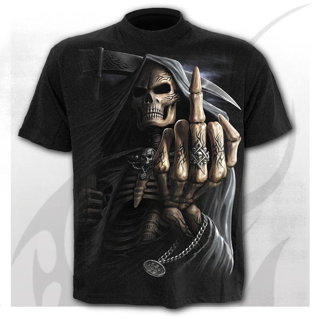 Bone Finger Black Mens T-Shirt-Mens T-Shirts & Tanks-Scarlett Dawn