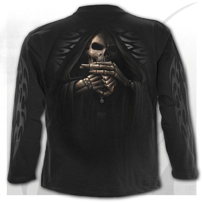 Bone Finger Long Sleeve Shirt-Mens Jumpers, Hoodies & Long Sleeves-Scarlett Dawn