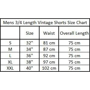 Bone Rips Mens Vintage 3/4 Cargo Shorts-Mens Shorts &amp; Pants-Scarlett Dawn