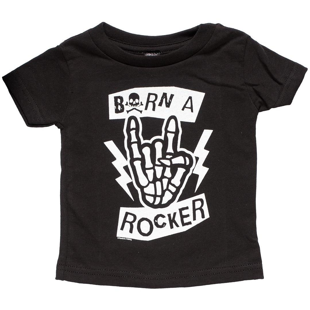 Born A Rocker Baby/Boys/Kids T-Shirt-Baby, Toddler And Kids-Scarlett Dawn