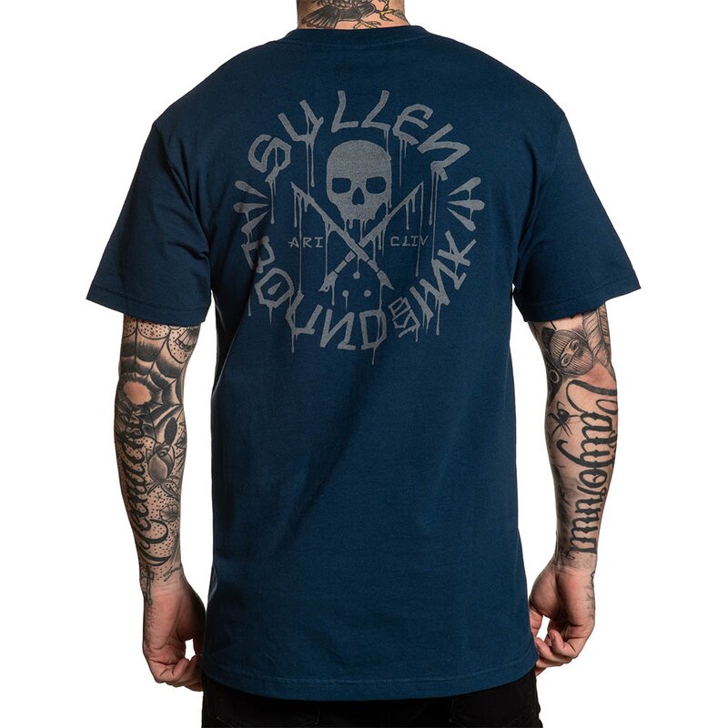 Bound By Ink Harbour Blue Standard Fit Mens T-Shirt-Mens T-Shirts &amp; Tanks-Scarlett Dawn