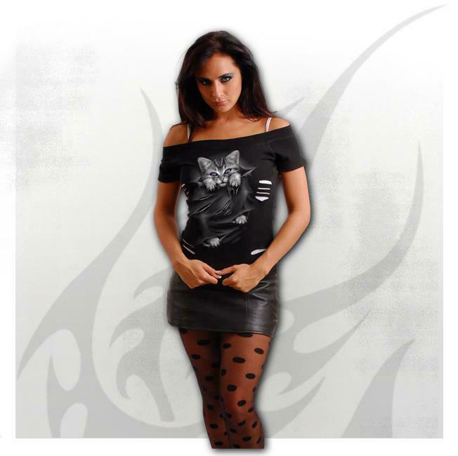 Bright Eyes 2 in 1 White Ripped Womens Top-Womens Tops-Scarlett Dawn