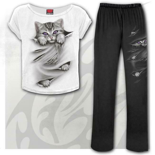 Bright Eyes Graphic 4-Piece Pyjamas Set-Womens Pyjamas & Sleepwear-Scarlett Dawn