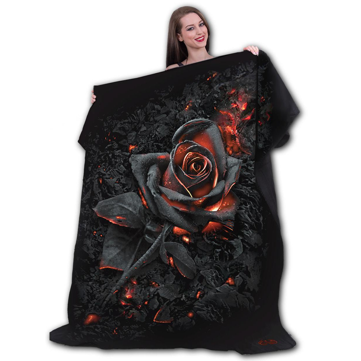 Burnt Rose Double Sided Fleece Blanket-Bedding-Scarlett Dawn