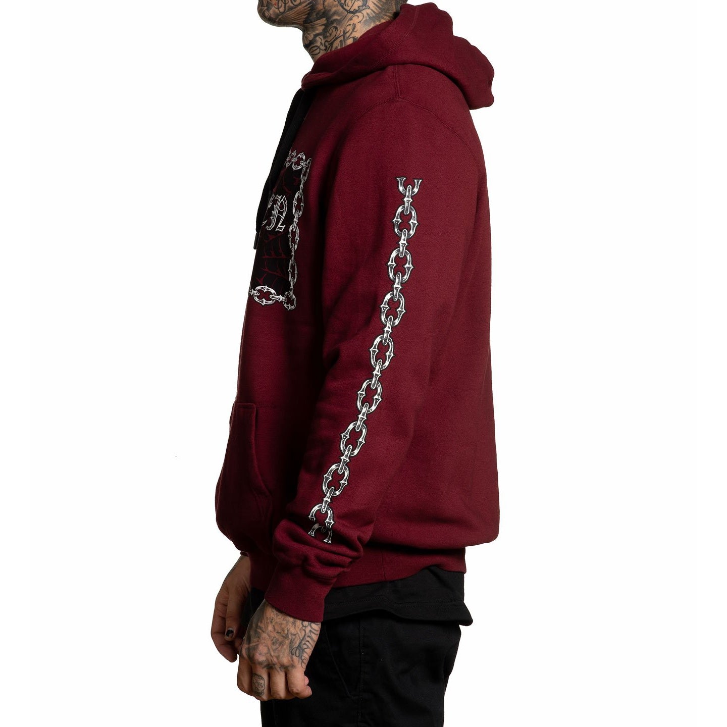 Chain Gang Mens Pullover Hoodie-Mens Jumpers, Hoodies & Long Sleeves-Scarlett Dawn