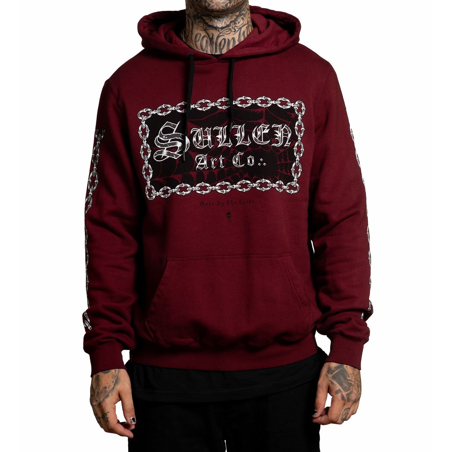 Chain Gang Mens Pullover Hoodie-Mens Jumpers, Hoodies & Long Sleeves-Scarlett Dawn