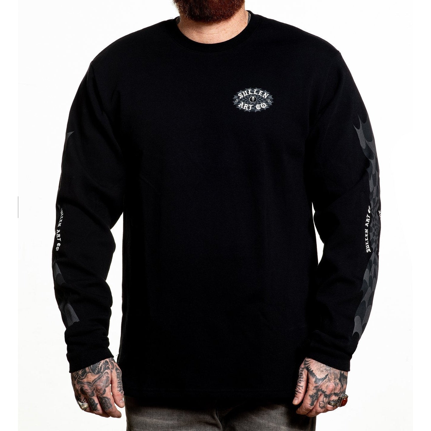 Checkered Past Thermal Bonded Crew Long Sleeve Shirt-Mens Jumpers, Hoodies & Long Sleeves-Scarlett Dawn