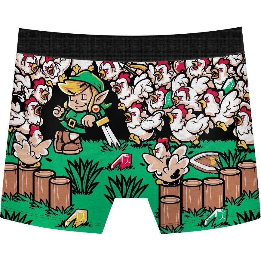 Chicks Heart Me Zelda Link Mens Boxer Briefs-Mens Underwear-Scarlett Dawn