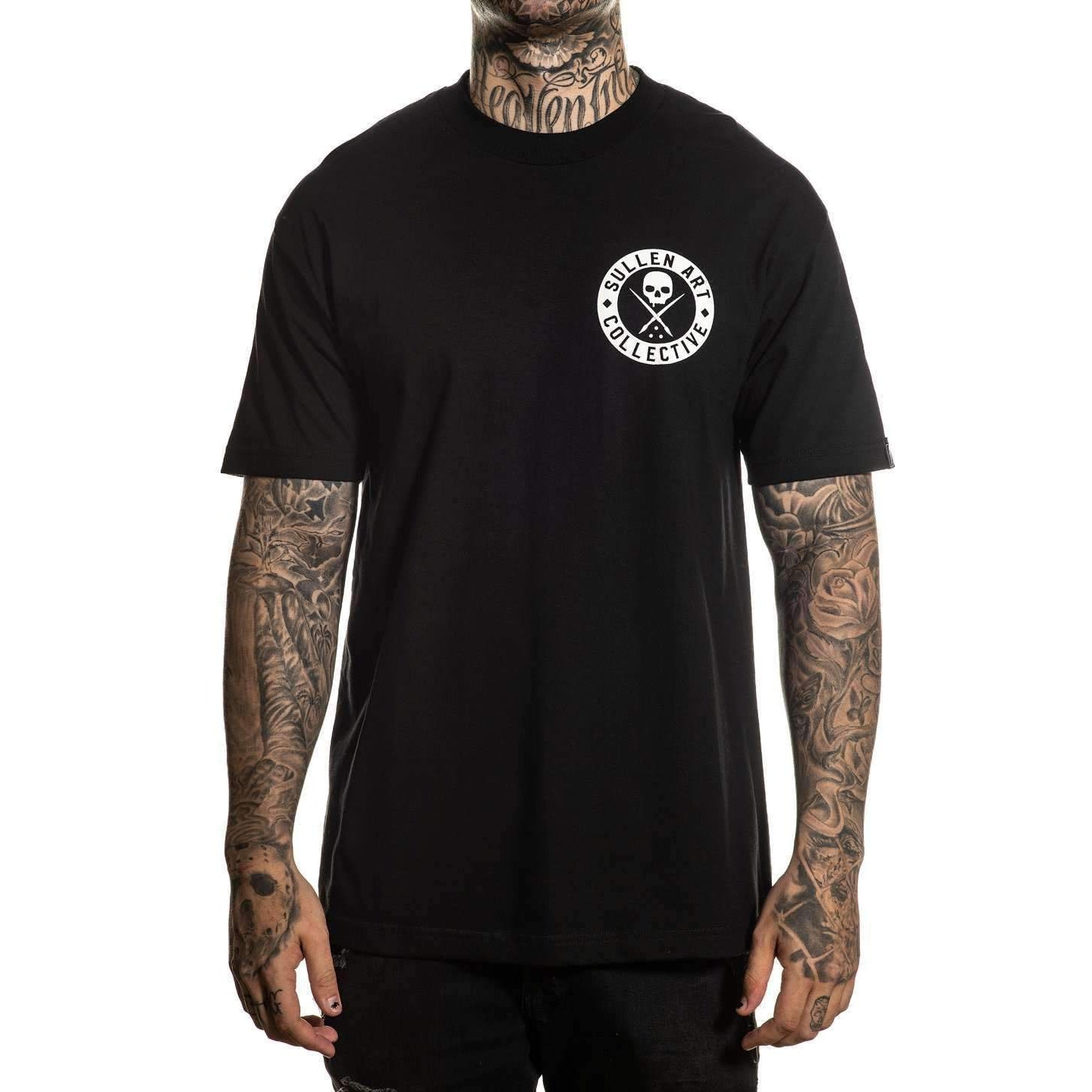 Classic Badge Black Standard Fit Mens T-Shirt-Mens T-Shirts & Tanks-Scarlett Dawn