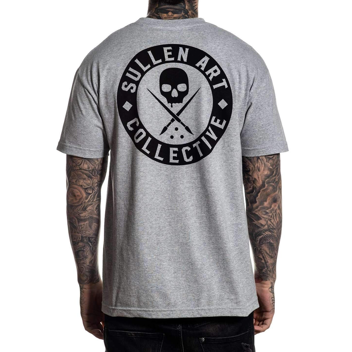Classic Badge Standard Fit Grey Mens T-Shirt-Mens T-Shirts & Tanks-Scarlett Dawn