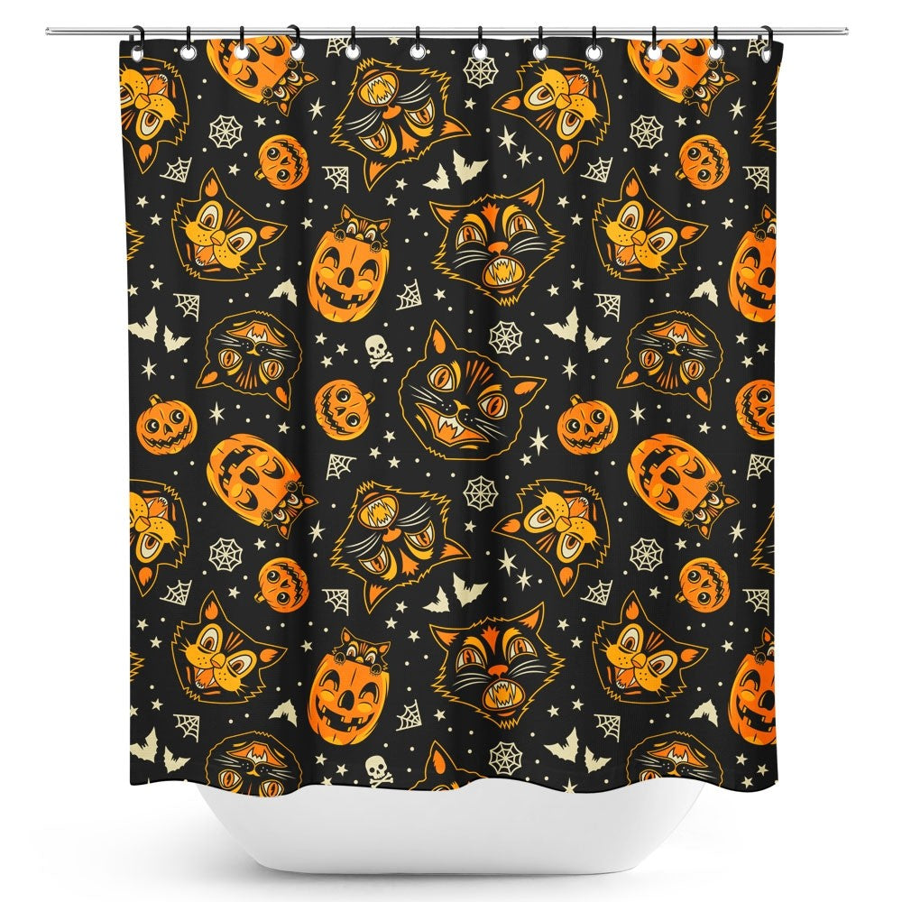 Classic Halloween Shower Curtain-Shower Curtains-Scarlett Dawn
