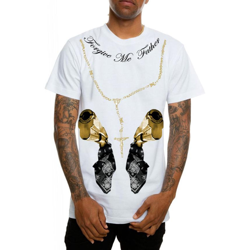 Confessions GOLD White Mens T-Shirt-Mens T-Shirts & Tanks-Scarlett Dawn