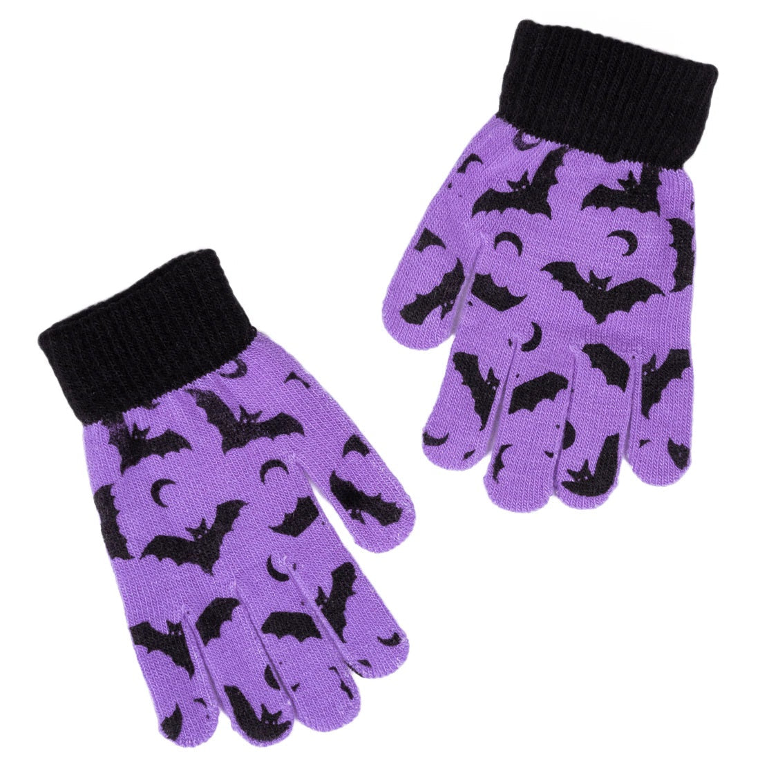 Crazy Pastel Bat Lady Winter Knit Gloves-Knit Gloves-Scarlett Dawn
