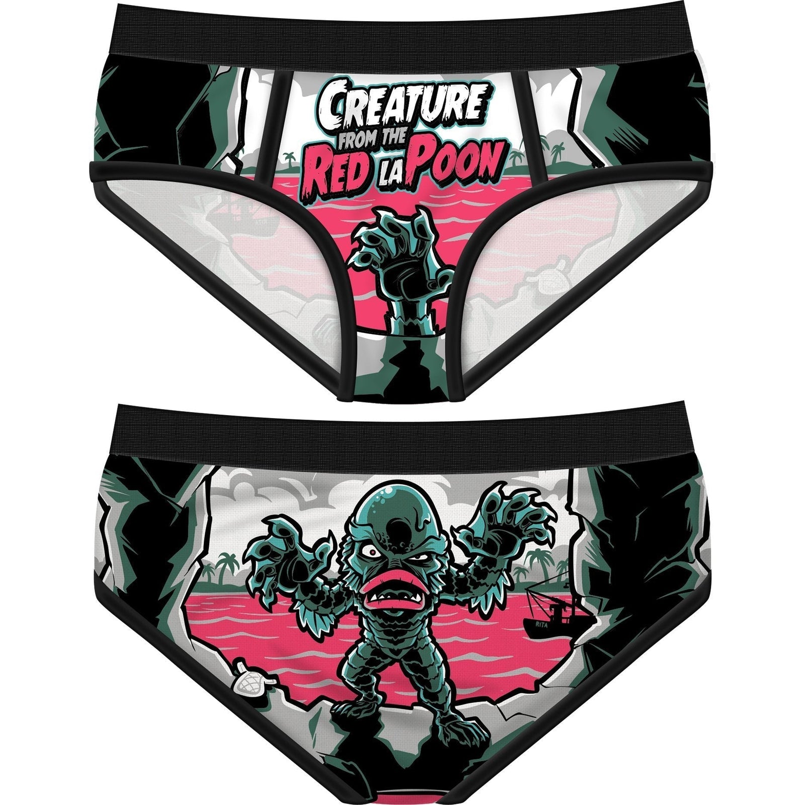 Creature From The Red LaPoon Period Panties-Womens Underwear-Scarlett Dawn
