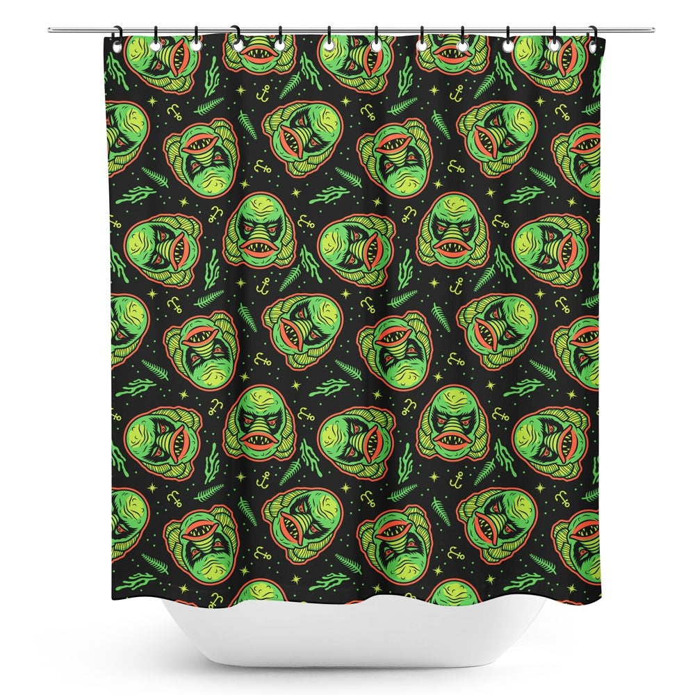 Creature Shower Curtain-Shower Curtains-Scarlett Dawn