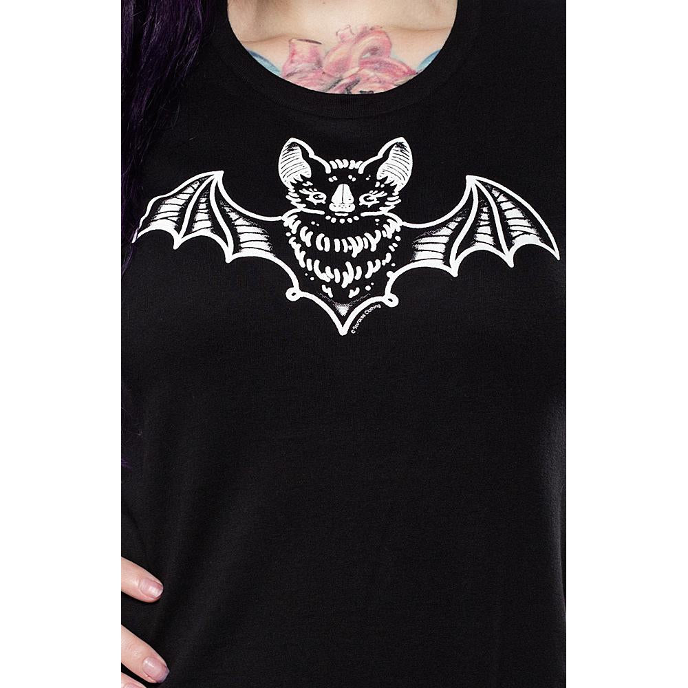 Creep Heart Bat Womens Top-Womens Tops-Scarlett Dawn