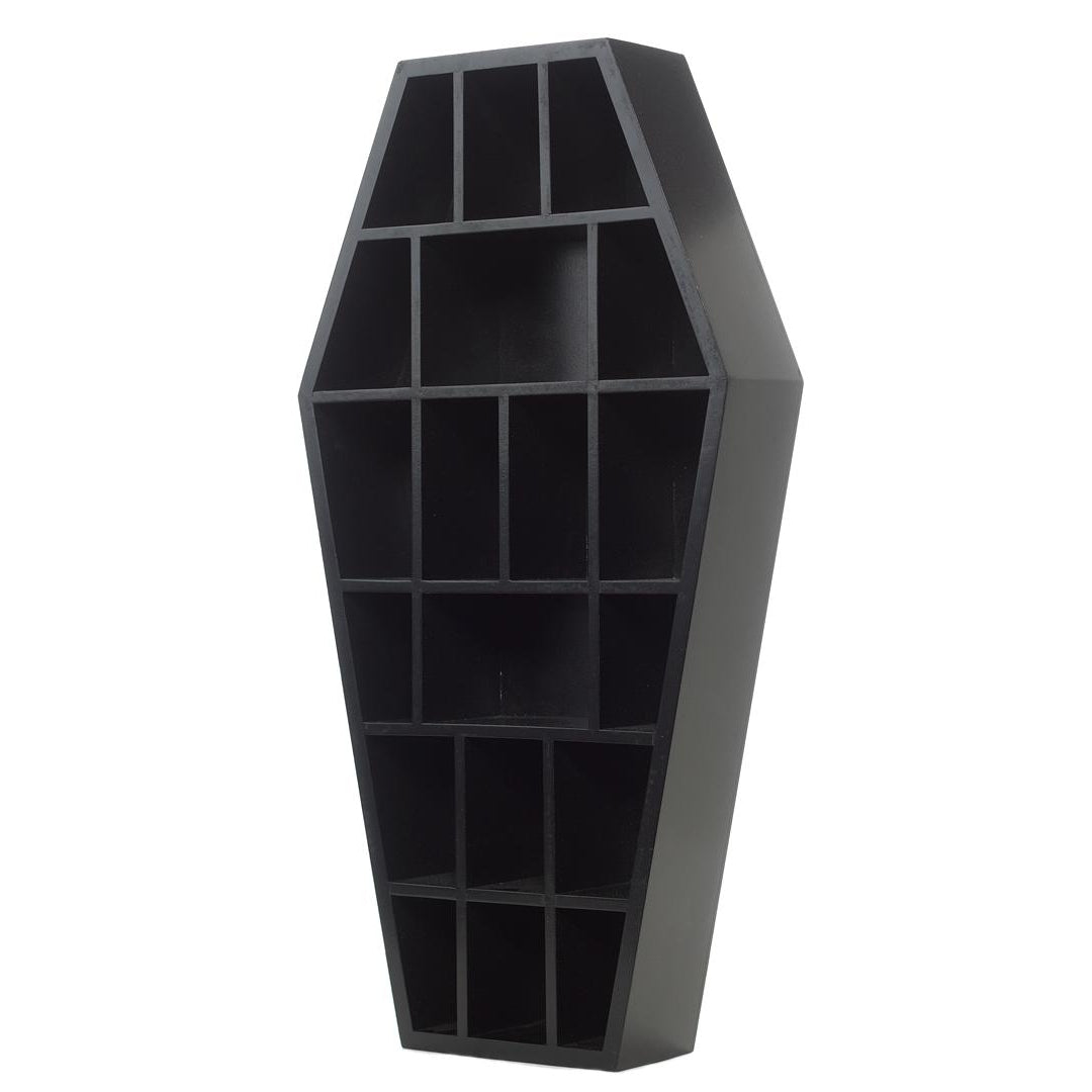 Curio Coffin Black Shelf-Coffin Shelves-Scarlett Dawn