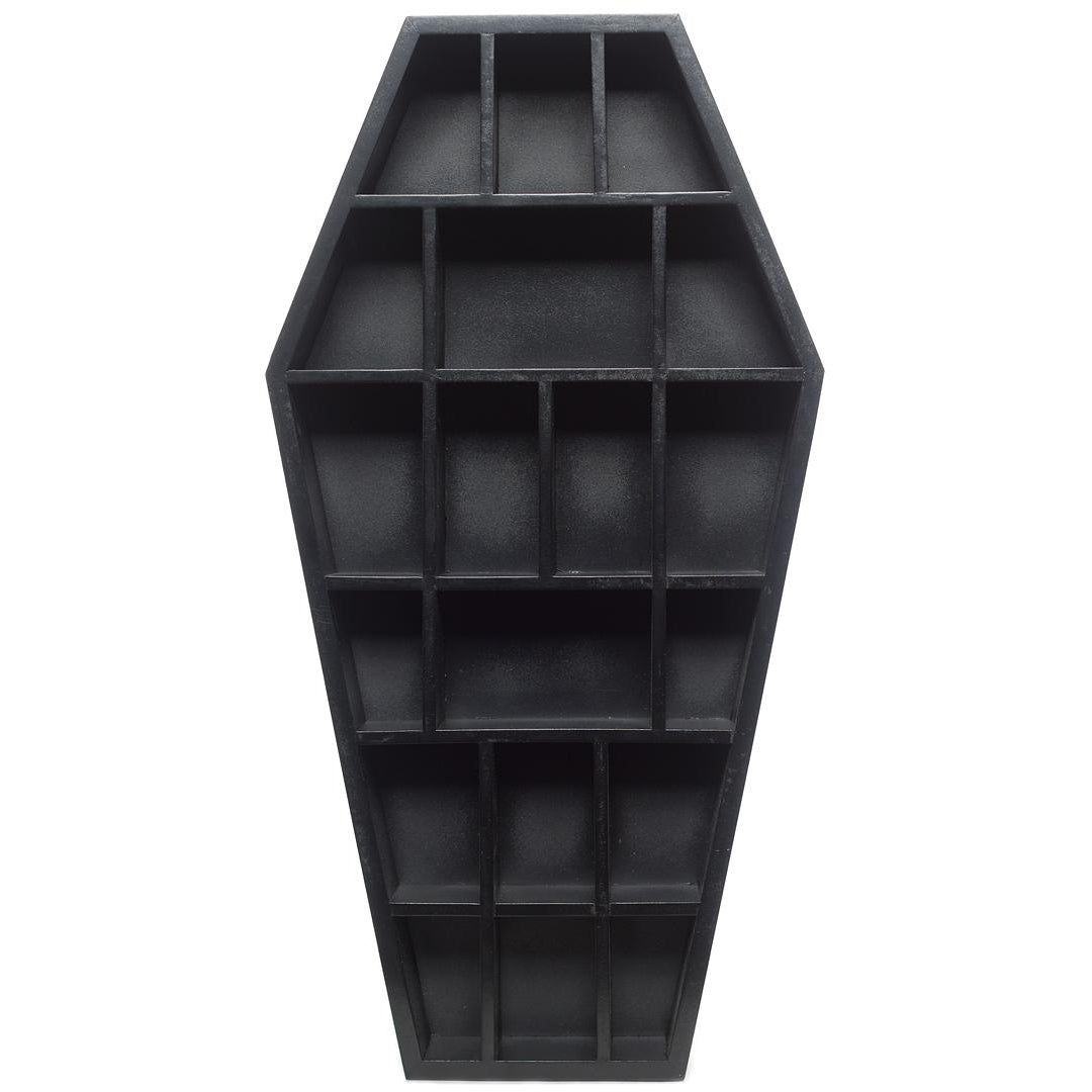 Curio Coffin Black Shelf-Coffin Shelves-Scarlett Dawn