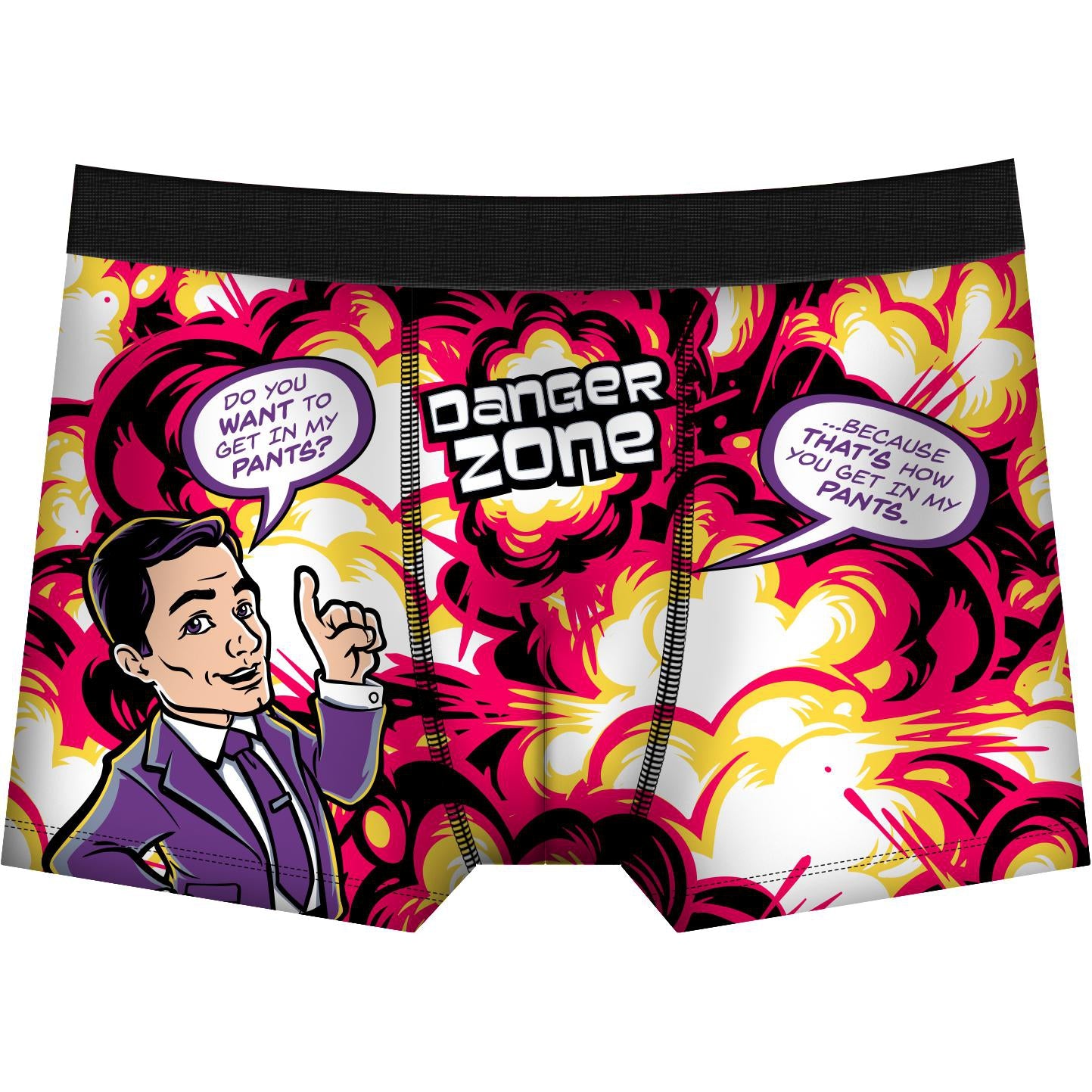 Danger Zone Mens Trunks-Mens Underwear-Scarlett Dawn