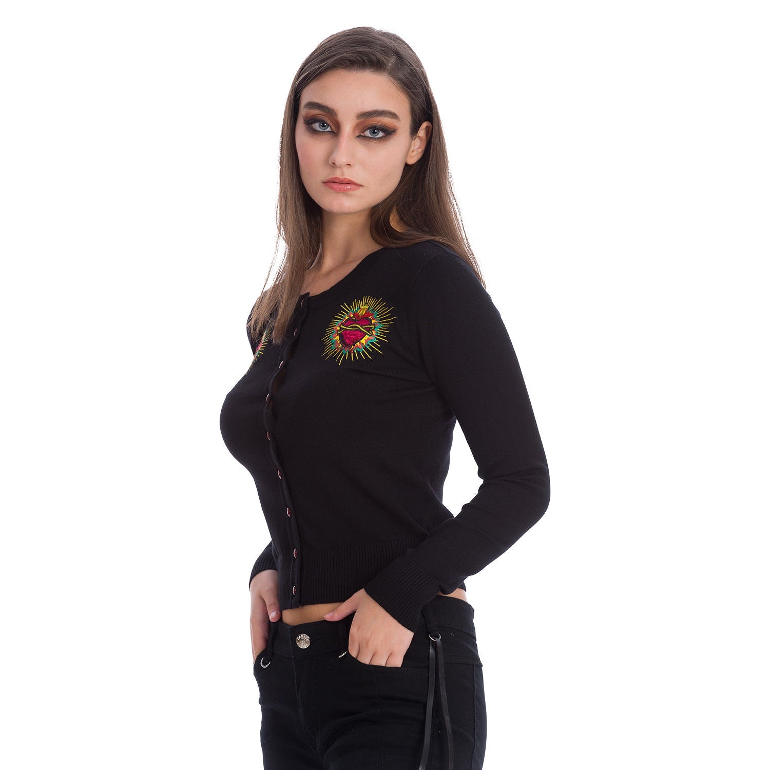 Dark Heart Cardigan-Womens Cardigans-Scarlett Dawn