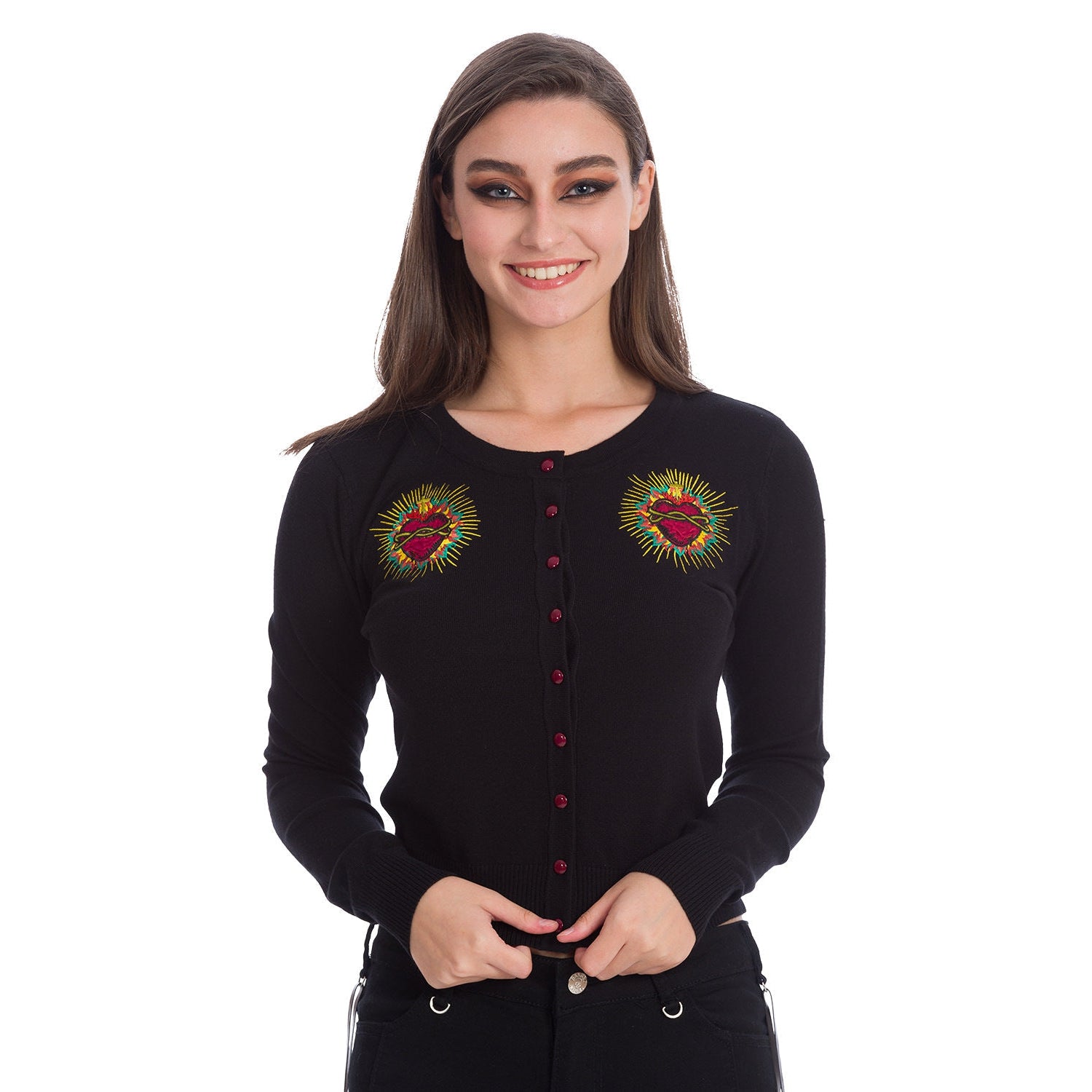 Dark Heart Cardigan-Womens Cardigans-Scarlett Dawn