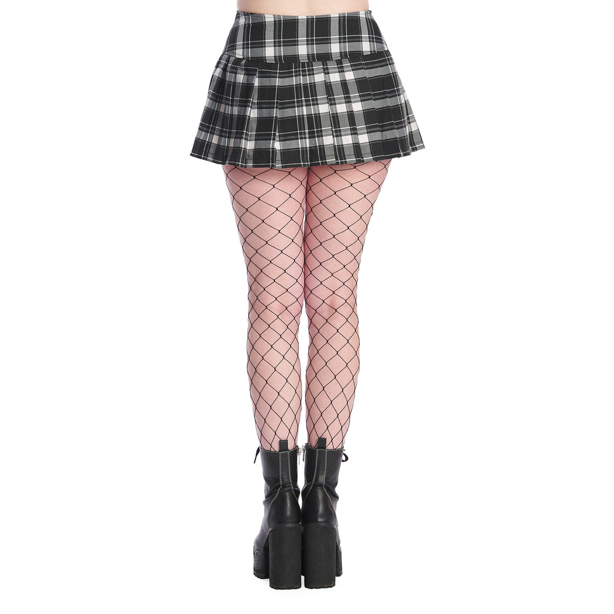 Darkdoll Black &amp; White Mini Skirt-Womens Shorts &amp; Skirts-Scarlett Dawn