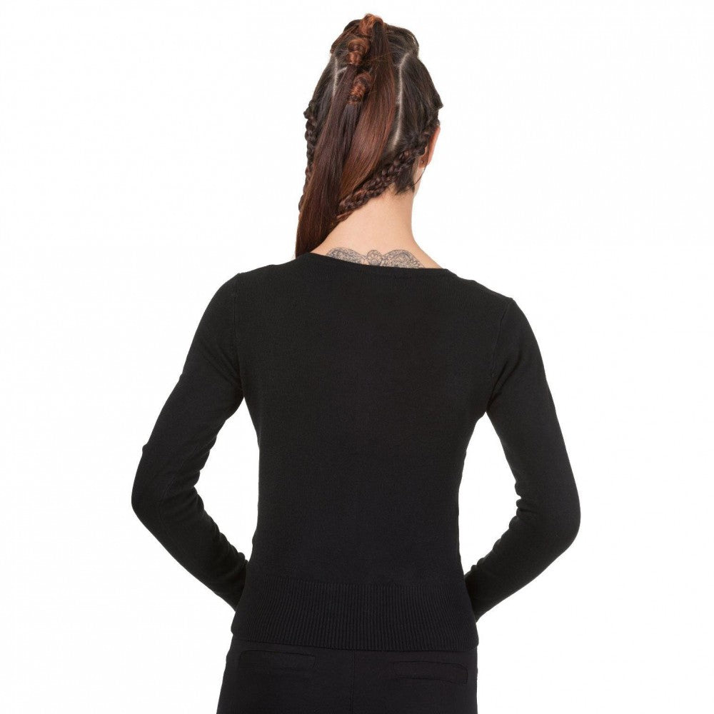 Day Of The Dead Sugar Skull Cardigan-Womens Cardigans-Scarlett Dawn