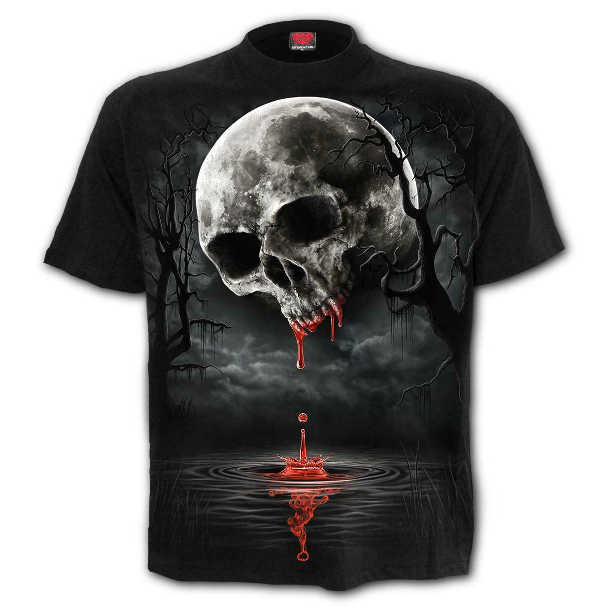 Death Moon Front Print Men & Womens T-Shirt-Womens Tops-Scarlett Dawn