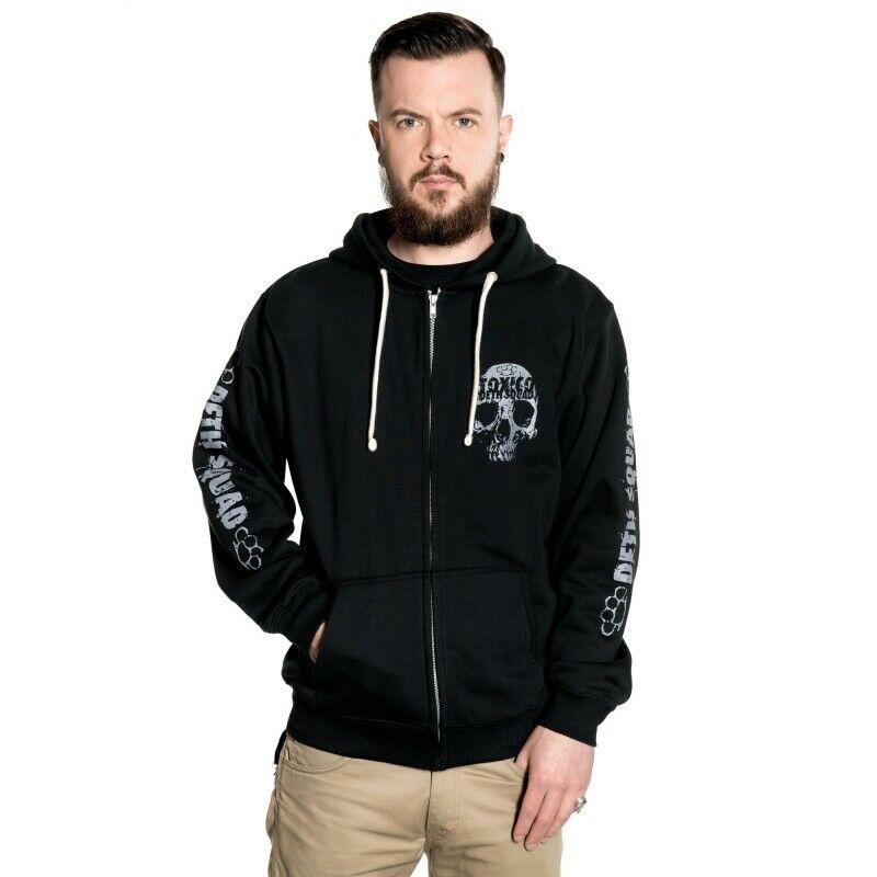 Death Squad Mens Zipped Hoodie-Mens Jumpers, Hoodies & Long Sleeves-Scarlett Dawn