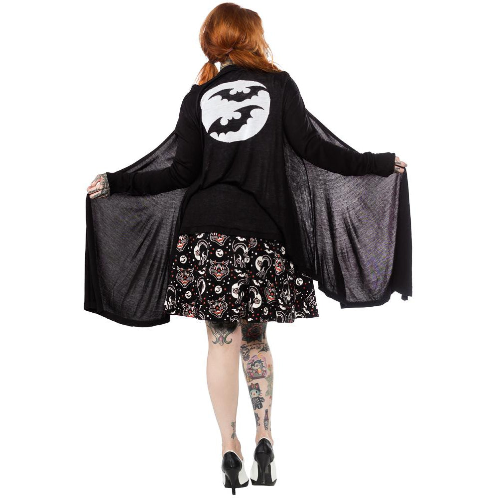 Draped Bat Moon Cardigan-Womens Cardigans-Scarlett Dawn