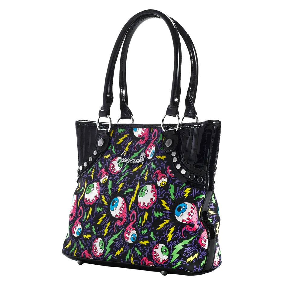 Electric Eyeballs Womens Shoulder Bag-Womens Handbags, Purses &amp; Wallets-Scarlett Dawn
