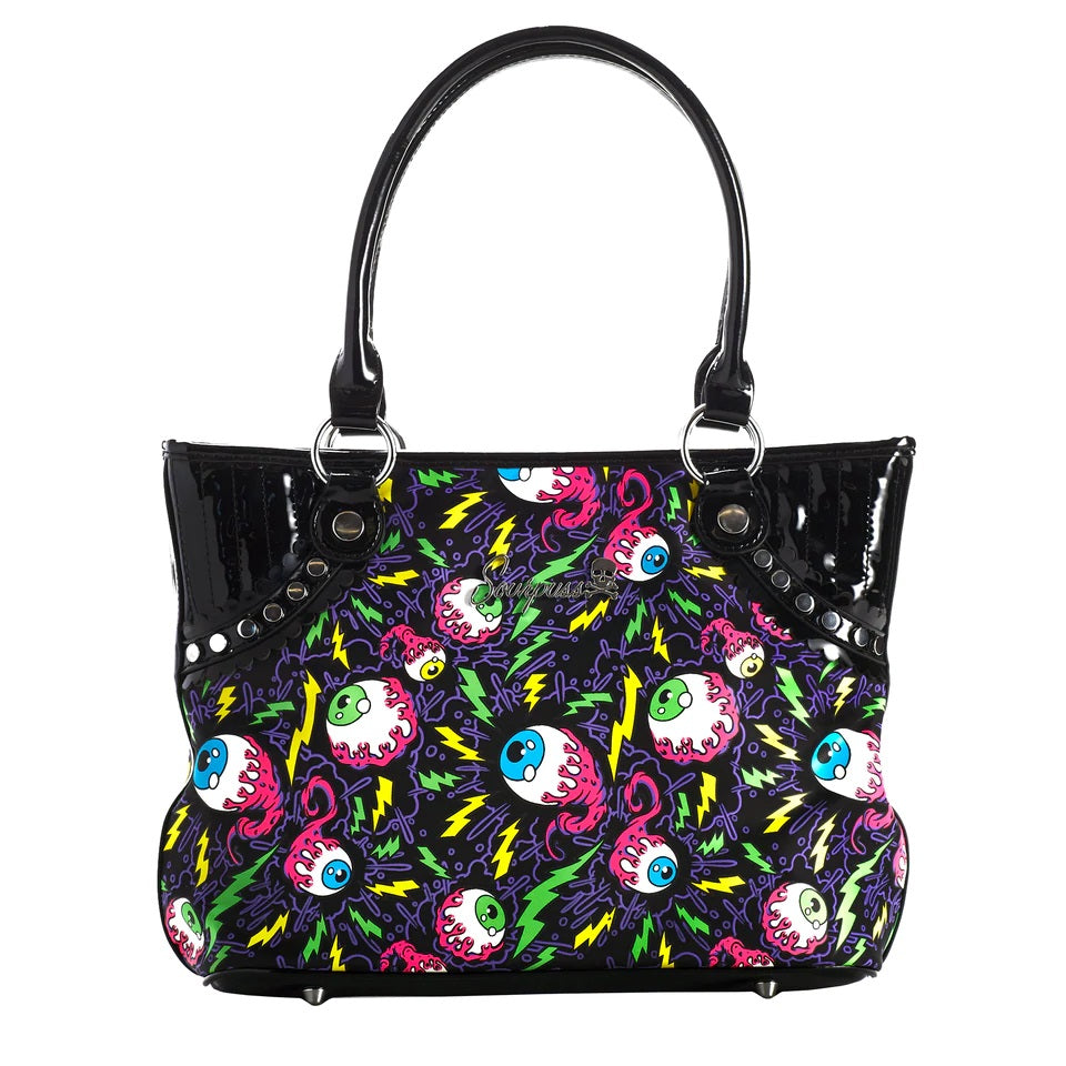 Electric Eyeballs Womens Shoulder Bag-Womens Handbags, Purses &amp; Wallets-Scarlett Dawn