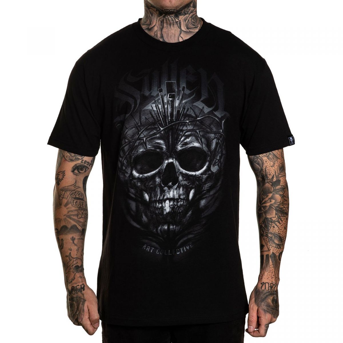 Elen Skull Standard Fit Mens T-Shirt-Mens T-Shirts &amp; Tanks-Scarlett Dawn