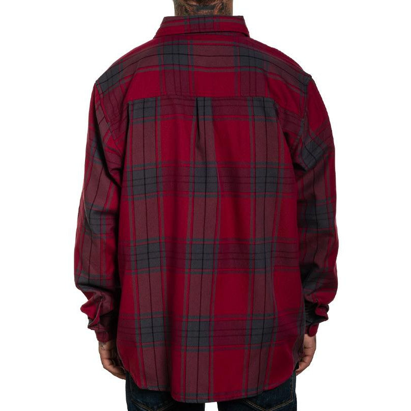 Empire Flannel Button Up Long Sleeve Shirt-Mens Jumpers, Hoodies &amp; Long Sleeves-Scarlett Dawn