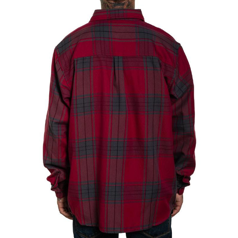 Empire Flannel Button Up Long Sleeve Shirt-Mens Jumpers, Hoodies & Long Sleeves-Scarlett Dawn
