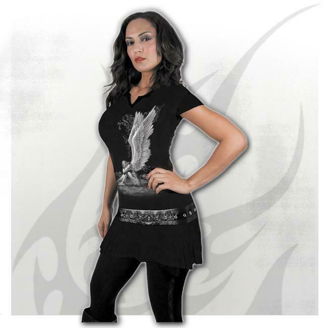 Enslaved Angel Stud Waist Womens Mini Dress-Womens Dresses-Scarlett Dawn