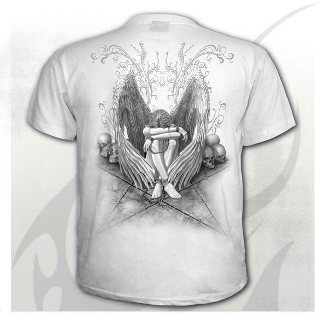 Enslaved Angel White Mens T-Shirt-Mens T-Shirts & Tanks-Scarlett Dawn
