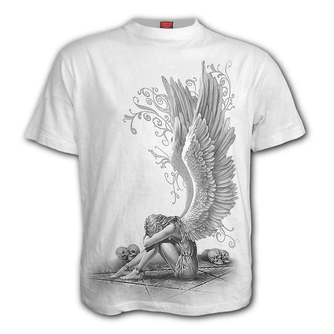 Enslaved Angel White Mens T-Shirt-Mens T-Shirts & Tanks-Scarlett Dawn