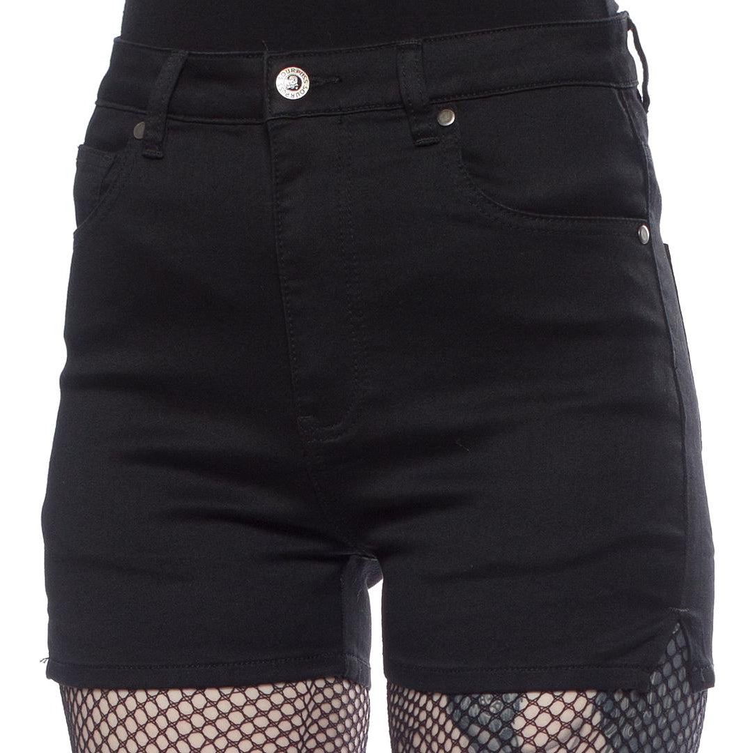 Essential 5 Pocket Black Womens Shorts-Womens Shorts & Skirts-Scarlett Dawn