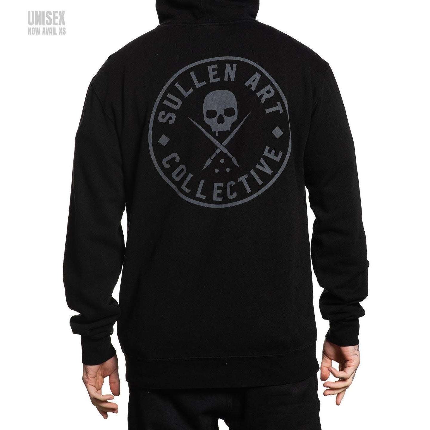 Ever Jet Black Mens Pullover Hoodie-Mens Jumpers, Hoodies & Long Sleeves-Scarlett Dawn