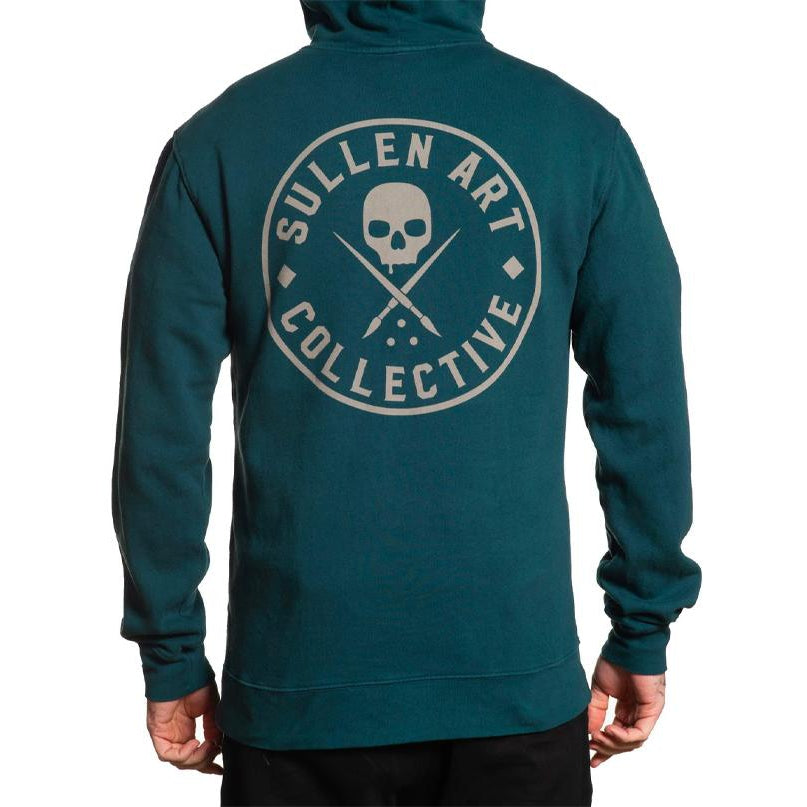 Ever Teal Mens Pullover Hoodie-Mens Jumpers, Hoodies & Long Sleeves-Scarlett Dawn