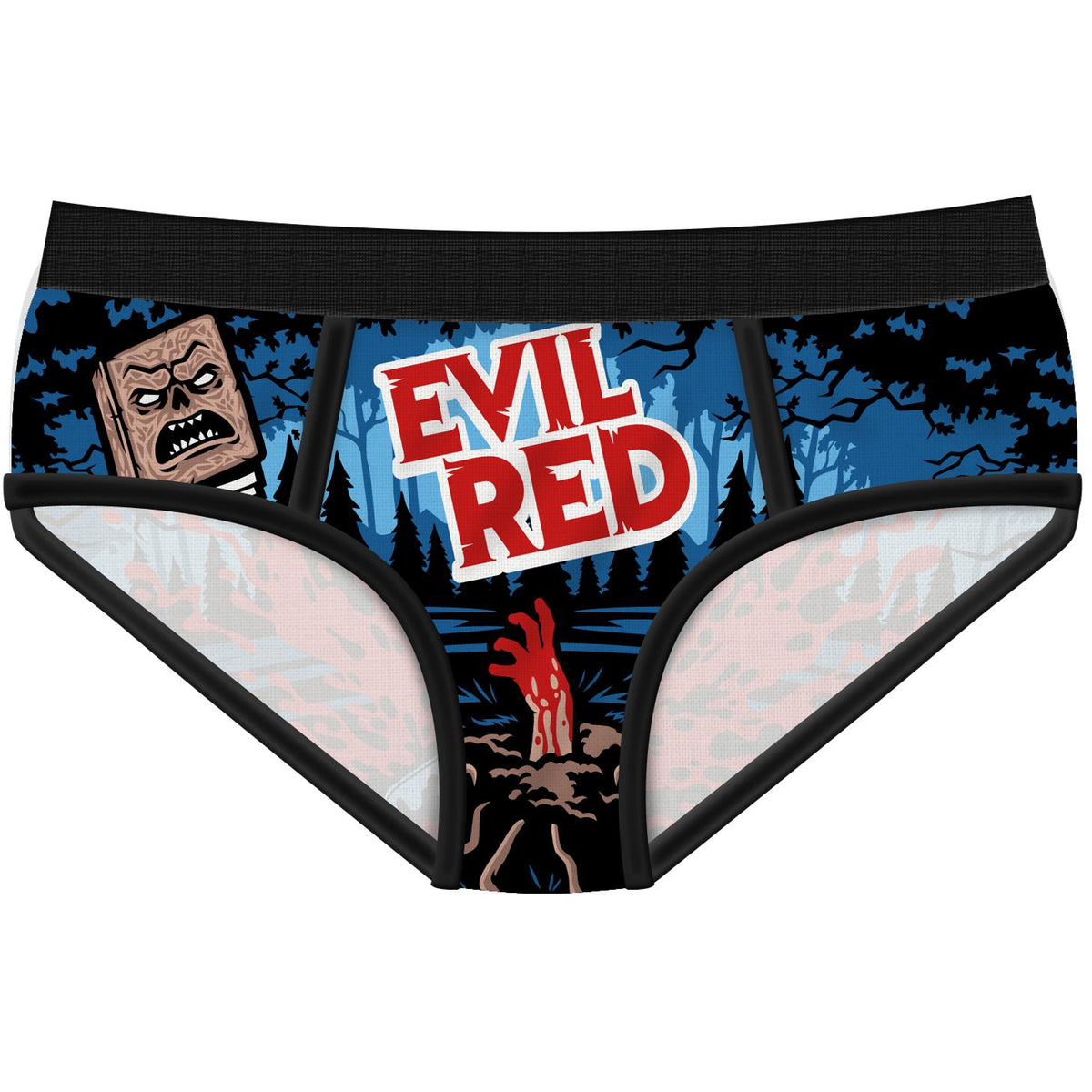 Evil Red Period Panties-Womens Underwear-Scarlett Dawn