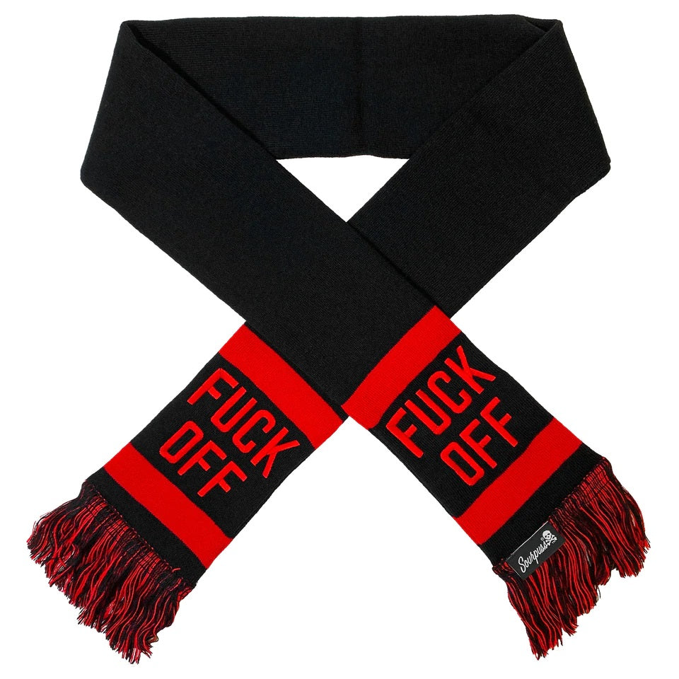 F*ck Off Knit Scarf-Knit Scarves-Scarlett Dawn