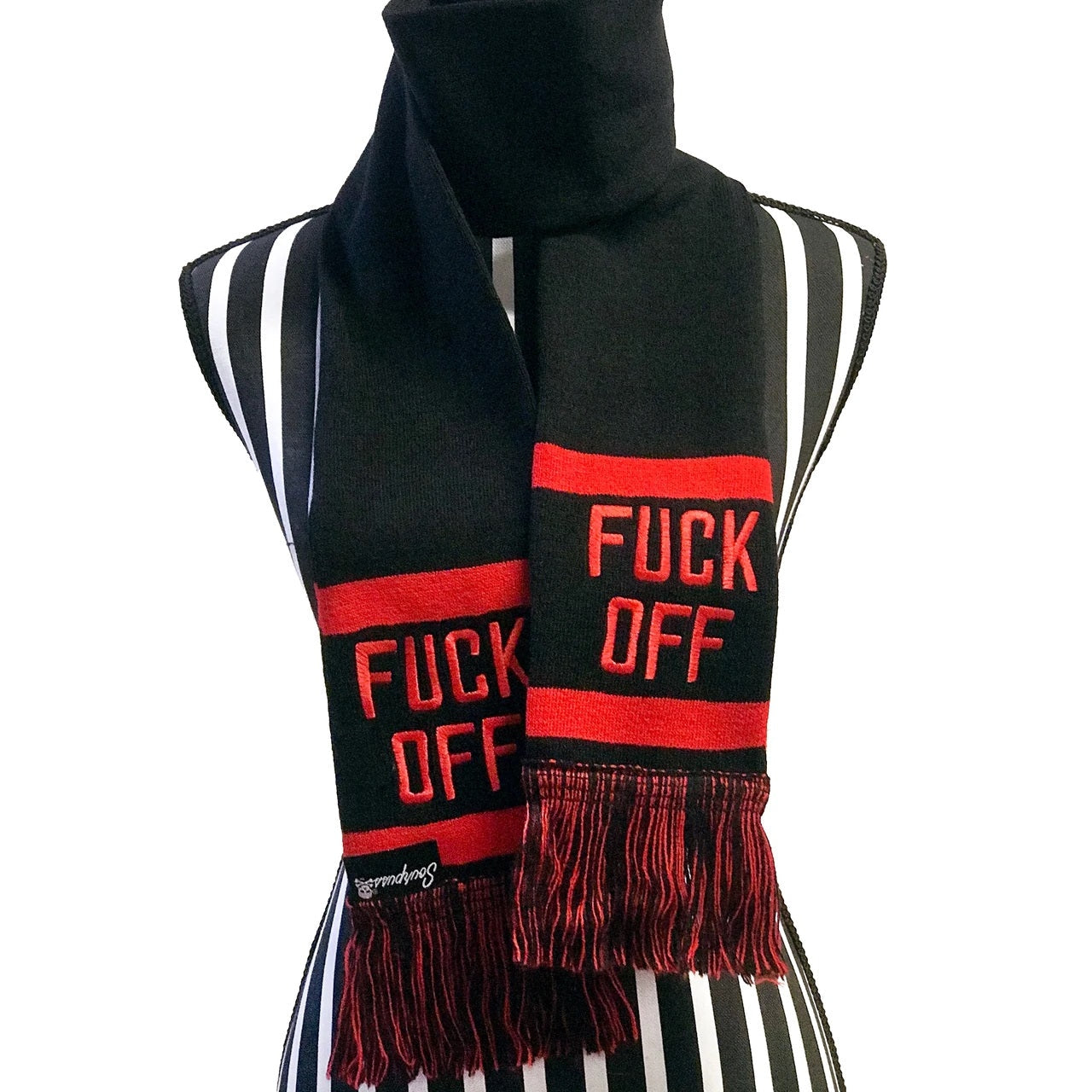 F*ck Off Knit Scarf-Knit Scarves-Scarlett Dawn