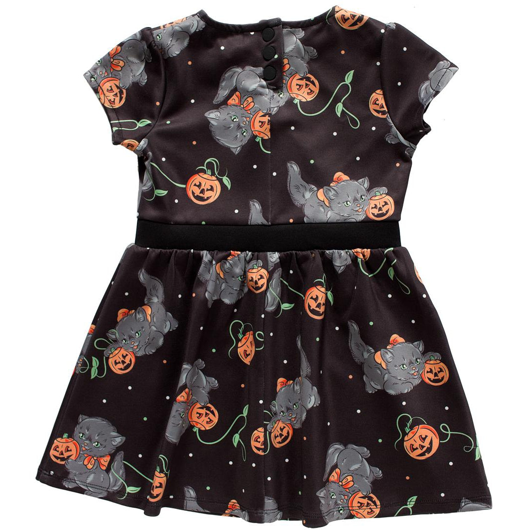 Feline Spooky Girls/Kids Dress-Baby, Toddler And Kids-Scarlett Dawn