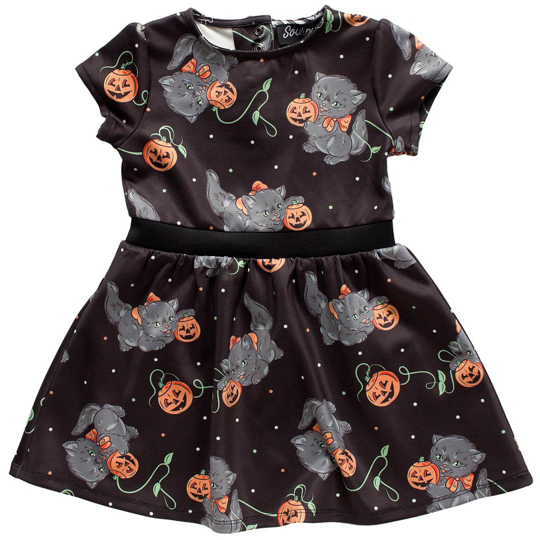 Feline Spooky Girls/Kids Dress-Baby, Toddler And Kids-Scarlett Dawn