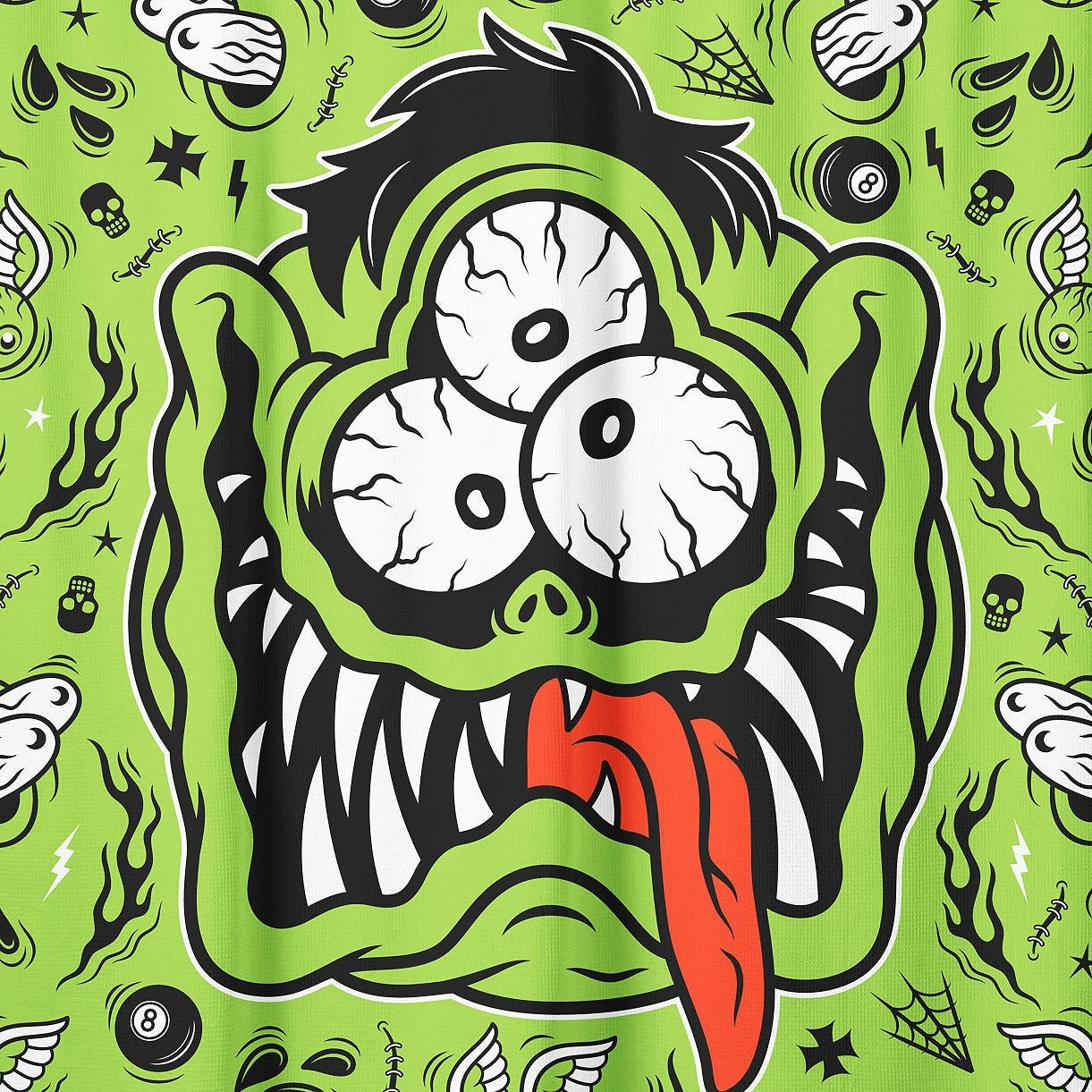 Fink Face Shower Curtain-Shower Curtains-Scarlett Dawn